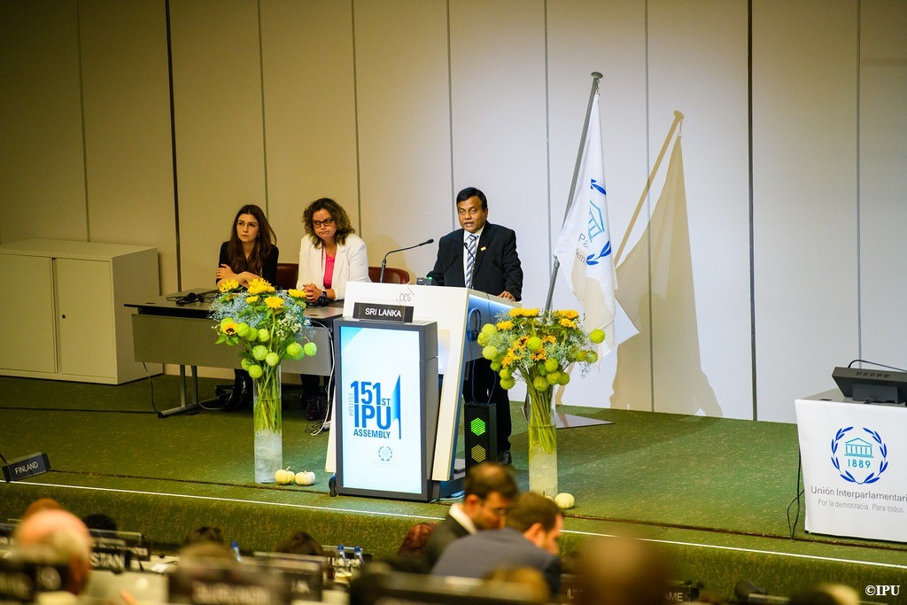 Hon. Sunil Watagala, Deputy Minister of Public Security and Parliamentary Affairs and the Leader of the Parliamentarian Delegation addressed the General Debate of the 151st Assembly of the IPU on 21 October 2025, in Geneva picture 2