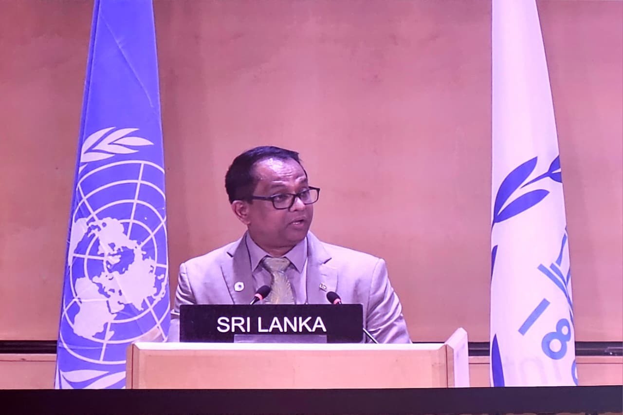 Hon. (Dr.) Jagath Wickramaratne, Speaker of Parliament of Sri Lanka addressed the Sixth World Conference of Speakers of Parliament on 30 July 2025 at the Palais des Nations, Geneva, Switzerland picture 1