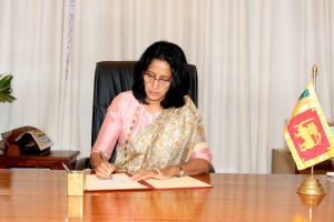 23 05 2022 Mrs Aruni Wijewardena assumes duties as Secretary Foreign Affairs r
