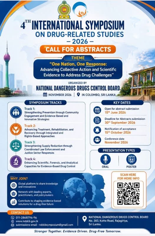 4th International Symposium on Drug-Related Studies – 2026 – photograph/notice 1